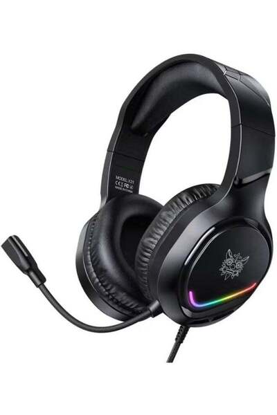 Onikuma سماعات رأس سلكية X31 مزودة بإضاءة RGB ملونة وصوت محيطي، مصممة خصيصًا ...