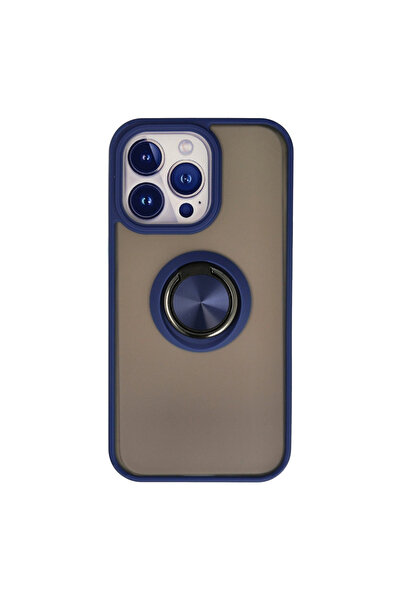eco port iPhone 15 Pro Max Case Montreal Silicone Cover with Ring - Navy Blue