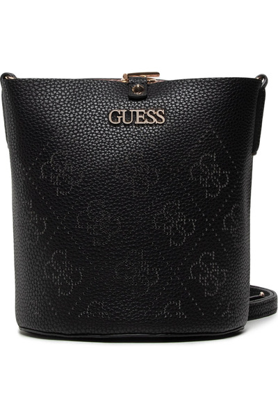 Guess Guess, Amara, Πολυεστερική, Υφασμάτινη Τσάντα, Λογότυπο 4G, Μαύρη, HWSG...
