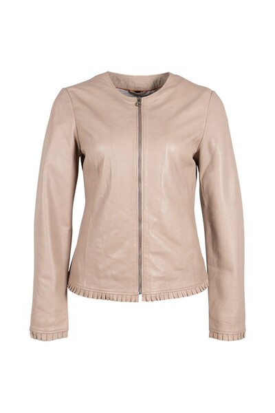mauritius Women's Gipsy Leather Jacket Light Beige GWGlenny