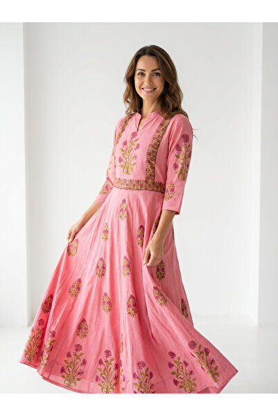 OEM Hand-printed cotton dress