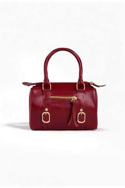 ÖZÜM ÇANTA Women's Handbag and Shoulder Bag Claret Red