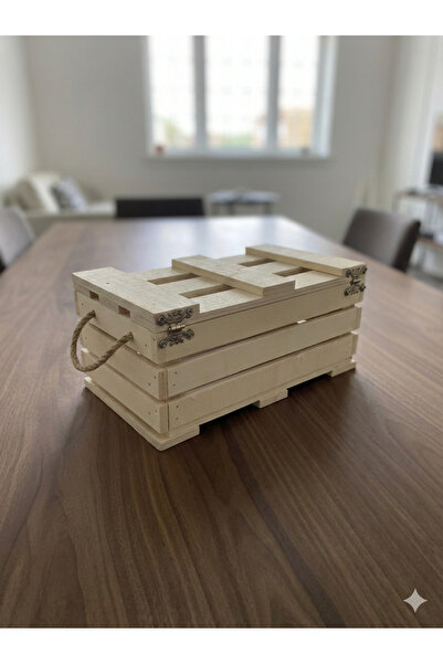 VEO STORE Şık ve Dayanıklı El Yapımı Kontraplak Hediye Sandığı Hediye Kasası ...