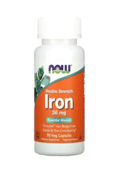 NOW Foods Solutions ناو فودز، حديد، 36 ملغ، 90 كبسولة نباتية