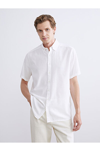LC Waikiki Regular Fit Short Sleeve Dobby Men's Shirt