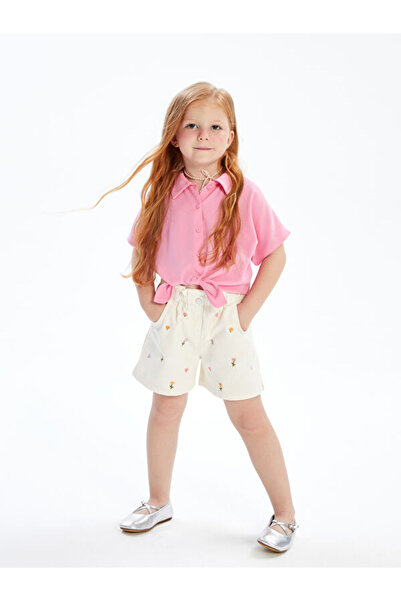 LC Waikiki I Floral Gabardine Girls' Shorts from Freezen Store