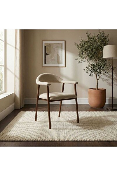 Arnohome Modern dining chair with a streamlined design, comfortable curved ba...