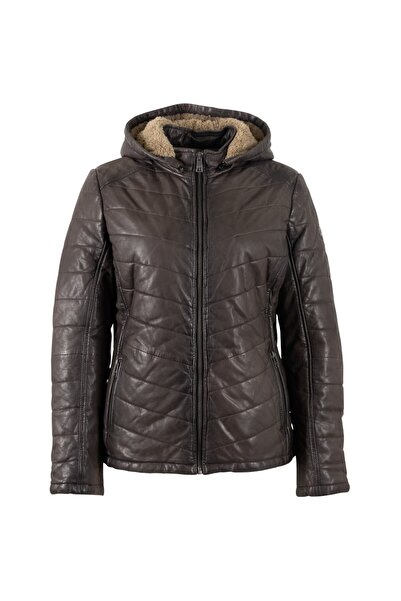 mauritius Women's Dark Brown Leather Jacket MWAurora