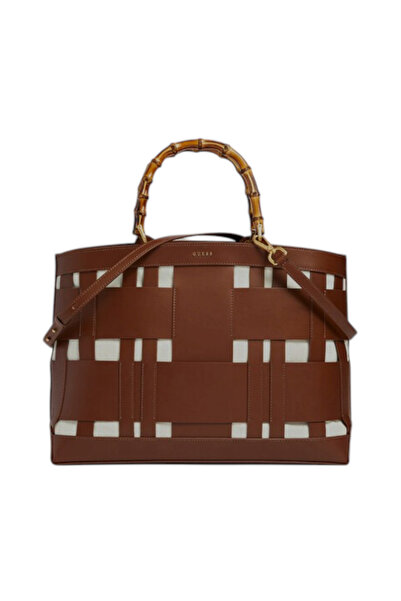 Guess Guess, Aida, Υφασμάτινη Τσάντα, Σκούρο Καφέ, HWAIDWL2301, Για Γυναικεία...