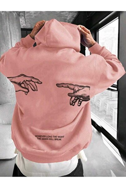DİVİN Unisex Back-Printed Oversized Hooded Sweatshirt – Warm, Comfortable, an...