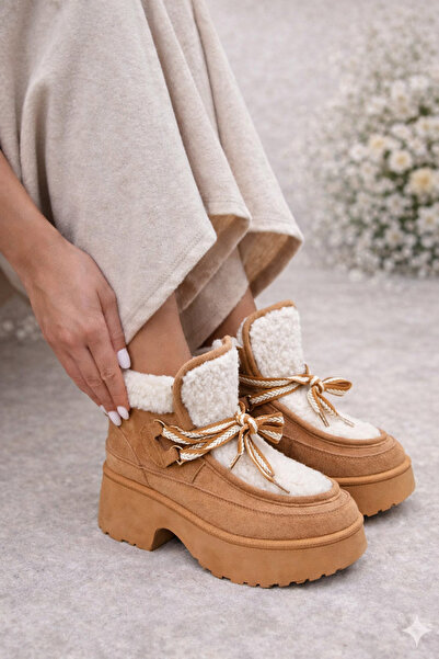 Ghete Women's fur-lined boots. G19 brown