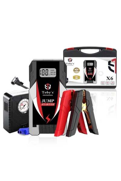 TOBYS Toby’s X6 Jump Starter with Air Compressor 600A Portable Power Bank for...