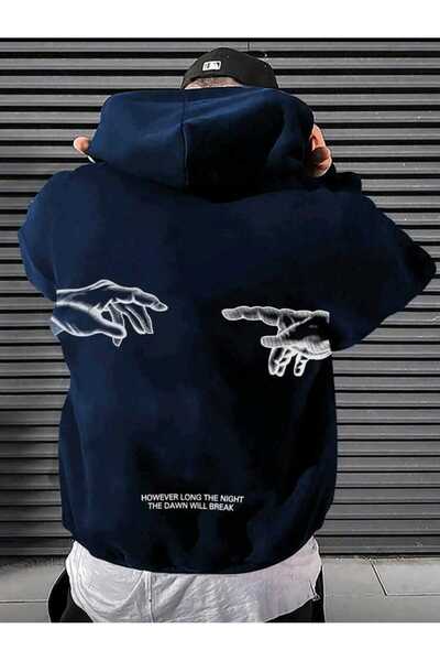 DİVİN Hanorac oversize unisex cu imprimeu pe spate – Călduros, confortabil și...