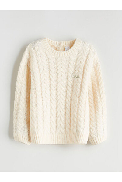 LC Waikiki Rmz Gi̇yi̇m Farkiyla Zero Roba Collar Long Sleeve Girls' Sweater