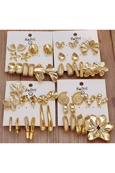 Ervalina Karışık Figür Tasarım Küpeler (Karışık Gönderim)