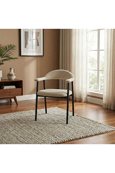 Arnohome Modern dining chair with a streamlined design, comfortable curved ba...