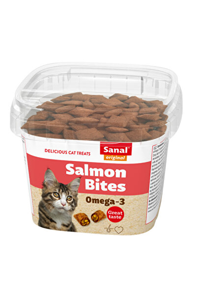 Sanal Salmon Bites in Cup for Cats 75g Pack of 6