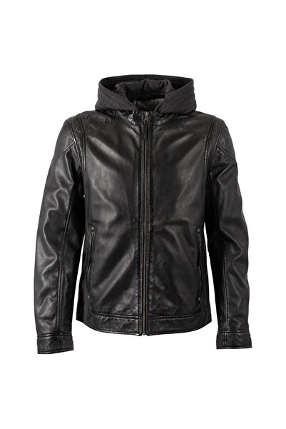 mauritius Geaca de Piele Barbati Neagra MMKarlos