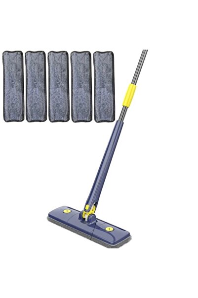 OEM Mop plat multifuncțional cu 5 lavete din microfibră, cap flexibil și mâne...