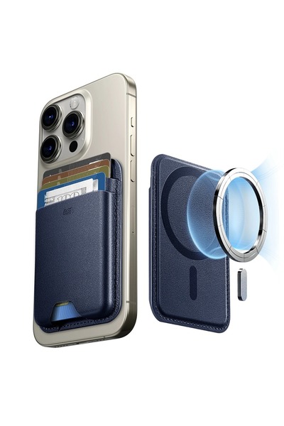 ESR MagSafe Wallet Boost premium 4-card wallet, navy blue