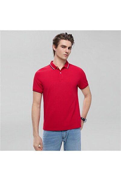 Giordano Men’s Slim Pique Solid Polo with Flat Knit Collar