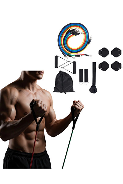 Twin Store Mey Import ®   Resistance Level Pilates Fitness Exercise Band Set ...