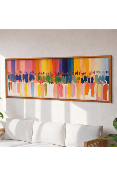 Tuba Decor Tek Parça Gerçek Ahşap Yatay Panorama Çerçeveli Tablo