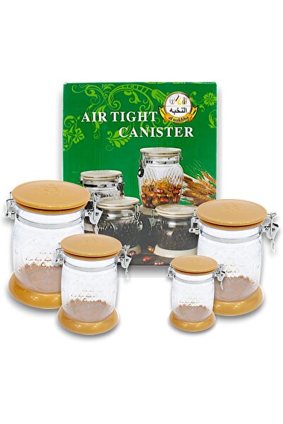Al Nokhba Premium Acrylic Canister Set - Airtight Food Storage Containers for...