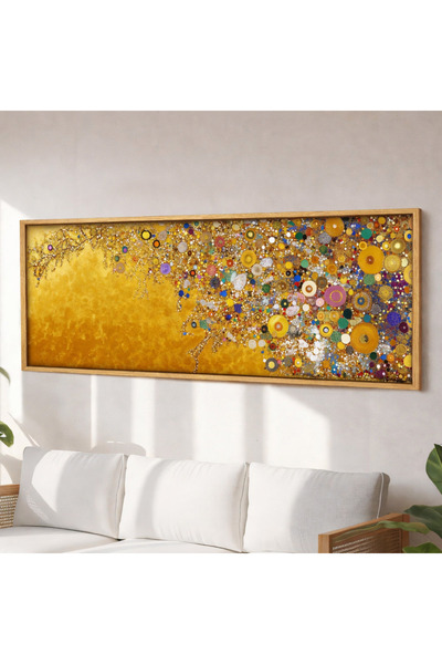 Tuba Decor Tek Parça Gerçek Ahşap Yatay Panorama Çerçeveli Tablo