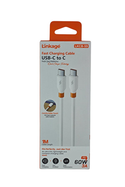 Linkage +Linkage Şarj Kablo Usb-C Type-C 2.4A 1mt