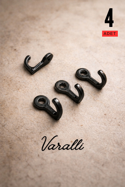 Varalli Crni 4 komada ukrasnih molitvenih perli i metalna mala vješalica za š...