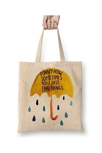 Toyaso How I Meet You Mother Umbrella White Cloth Bag Long Handle Shopping Ba...