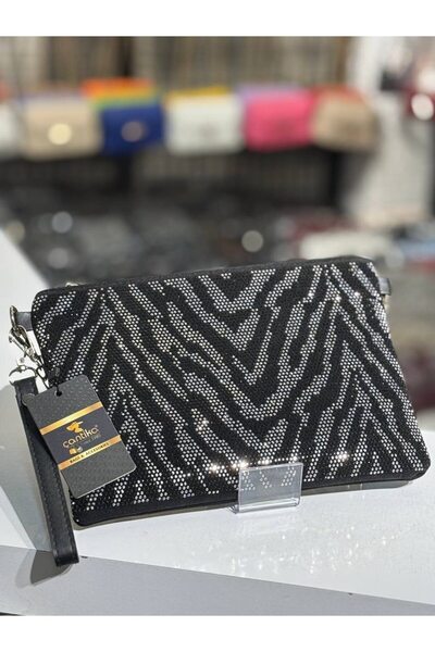 Şımarık ZEBRA DESENLİ PAYETLİ PORTFÖY ÇANTA