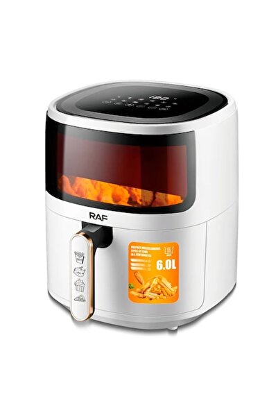 raf Friteuza Air Fryer R5330W 6L Digital Touch Screen Fara Ulei Sticla Transp...