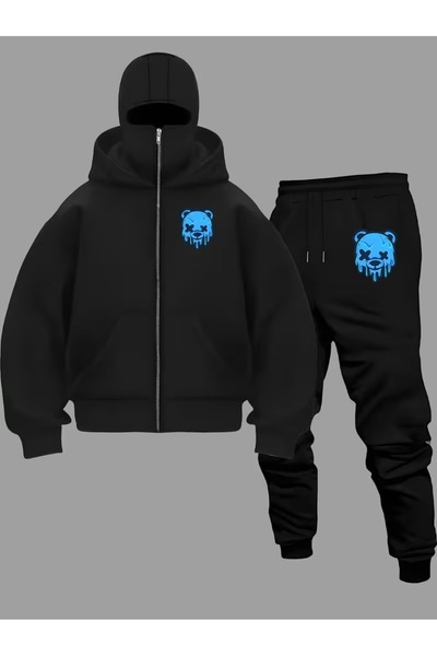 Flaubert -SET DE TRENING UNISIX NINJA CU MASCA DE ZI MĂRITĂ CU FERMUAR CARDIG...