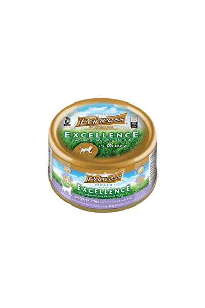 PRİNCESS Premium Excellence can Chicken and Tuna with Rice & Squid Ring 70g P...