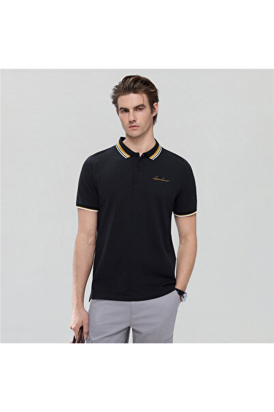 Giordano Men’s Slim Pique Polo with Contrast Collar & Signature Embroidery