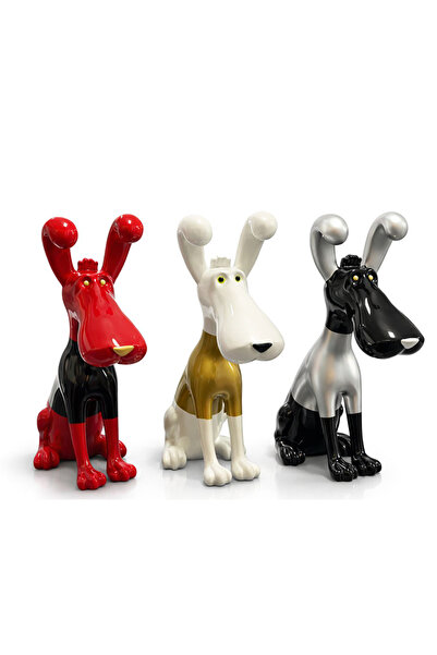 CT STONES Χαριτωμένη φιγούρα σκύλου από πολυεστέρα