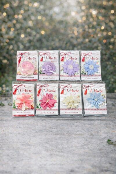 OEM Set 8 martisoare lumanari in forma de flori din ceara de soia parfumata 1...