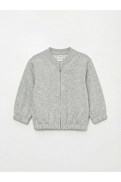 LC Waikiki Vizyon New Season College Collar Embroidered Girls' Zippered Sweat...