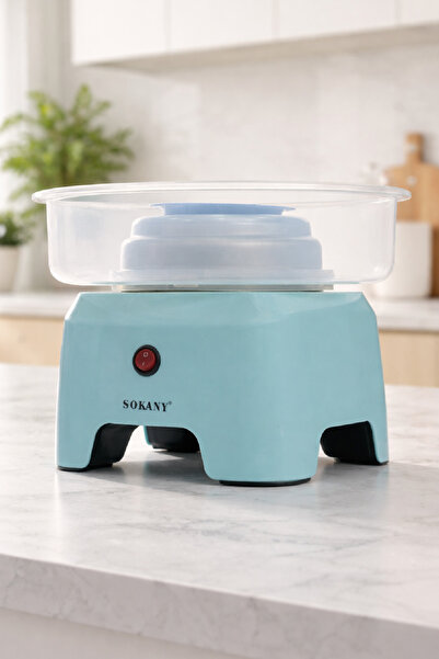 SOKANY Ev Tipi Pratik Pamuk Şeker Makinesi (Mavi) SK-520