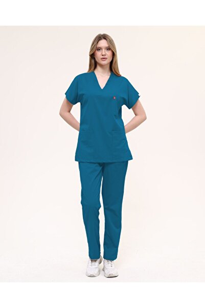 MEDİKAL Forzen Premium Likralı Unisex Üniforma Scrubs Takımı – Esnek Konforlu...