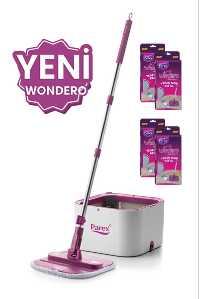 Parex Yeni Wondero Otomatik Temizlik Seti - 4 Adet Yedek Mop