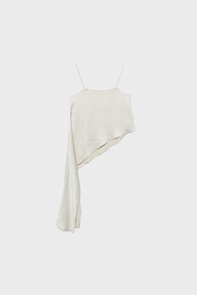 Stradivarius Asymmetric satin top