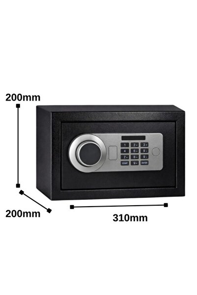 DBPOS Para Kasası Şifreli,Parmak izi,Anahtarlı / 20 x 31 x 20 cm