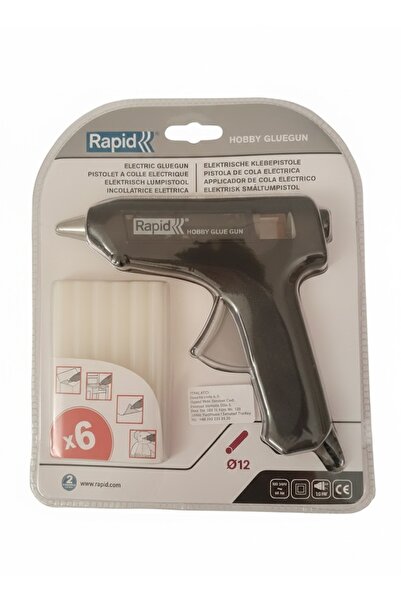 Rapid Hobby D 1277 Sıcak Silikon Tabancası 60 Watt 12 mm | 6 adet Küçük Boy Y...