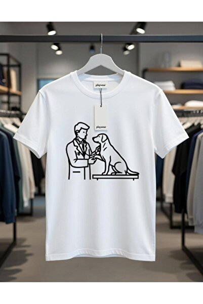 playwear PLAY WEAR Unisex Μπλουζάκι με στάμπα με λαιμόκοψη ποδηλάτου  "DOG SE...