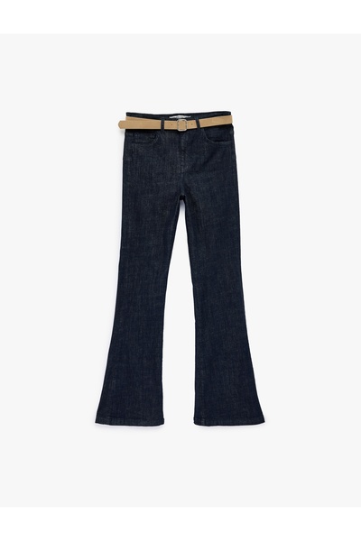 Koton Kadın Jean Pantolon 6SAL40091MD KOYU İNDİGO