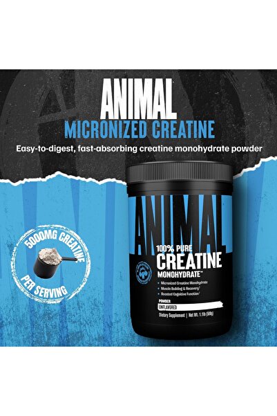Universal Animal Creatine Monohidrat 500gr 100 SERVİS - Usa menşei Yerli üret...