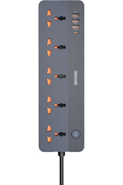 Green Lion GS-250 Power Socket 2500W, 5 Universal Sockets, 3 USB-A Ports USB-...